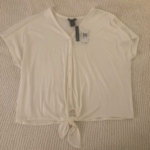 Chelsea & Theodore Button Up Tie Front Blouse